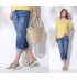 3/4 cropped maternity jeans with detachable waist extension