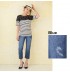 3/4 cropped maternity jeans with detachable waist extension