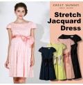 Jacquard Maternity and Nursing Formal Dress 