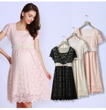 Maternity and nursing ceremony dress made in stretch lace