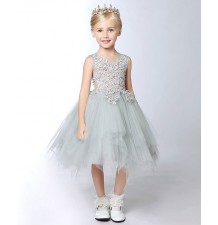 Flower girl pearl-grey-coloured formal dress 100-150 cm