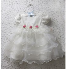 Abitino battesimo/cerimonia bianco bimba 3-24M
