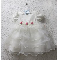 Abitino battesimo/cerimonia bianco bimba 0-24 Mesi