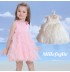 Vestito Cerimonia Damigella Bambina Bianco Rosa 9M - 6 anni