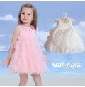 Flower Girl Formal Dress 9M - 6 years White Pink 