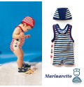 Swimsuit For Little Boy In Sailor Style