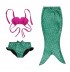 Maillot de bain petite fille, modèle sirène, 3 pièces 100-130 cm