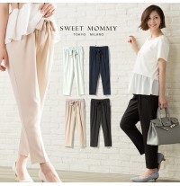 Pantalon de maternité avec élastique et ceinture à la taille
