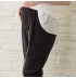 Maternity trousers with elastic and belt at waist