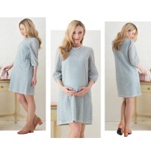 Robe de grossesse et d'allaitement avec couche en dentelle