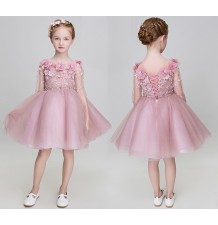 Flower girl formal dress pink colour 90-150cm