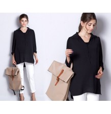 Maternity and nursing shirt + bamboo tank