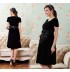 Silk Velvet Maternity Nursing Ceremony Dress 