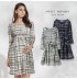 Robe de grossesse et allaitement à carreaux 
