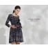 Check print maternity and nursing dress