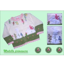 Maglioncino Cardigan bambina cotone modello "Primavera"