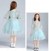Flower girl ceremony formal dress light blue 100-150cm