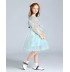 Flower girl ceremony formal dress light blue 100-150cm