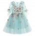 Robe bleu clair de cérémonie fille demoiselle d'honneur 100-150cm