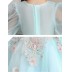 Flower girl ceremony formal dress light blue 100-150cm