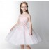 Robe blanche et rose de cérémonie fille demoiselle d'honneur 100-160cm