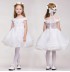 Abitino cerimonia bimba damigella bianco 80-150cm