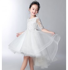 Flower girl formal dress white 100-160cm