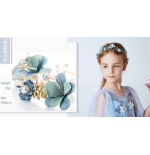 Decorated pink little girl headband  for ceremonies