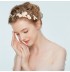 Decorated champagne little girl headband  for ceremonies
