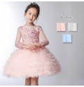 Flower girl formal dress 100-160cm white blue pink