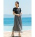 Robe bicolore de grossesse et allaitement