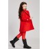 Girl christmas red coat with removable padded gilet