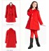 Girl christmas red coat with removable padded gilet