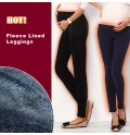Leggings de grossesse d' hiver doublés 