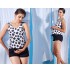 Flower print one piece maternity and nursing swimwear 