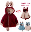 Cappottino bimbo/bimba double face con orecchie e coda
