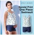 Sandal print one piece maternity and nursing swimwear