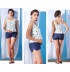 Sandal print one piece maternity and nursing swimwear 