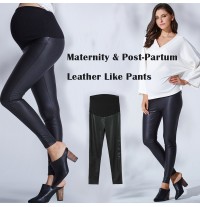 Leggings premaman invernali effetto pelle