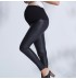 Maternity and post-partum leather like leggings pants