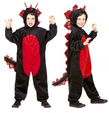 Costume de dragon noir en peluche 4-5 ans