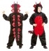 Costume de dragon noir en peluche 4-5 ans