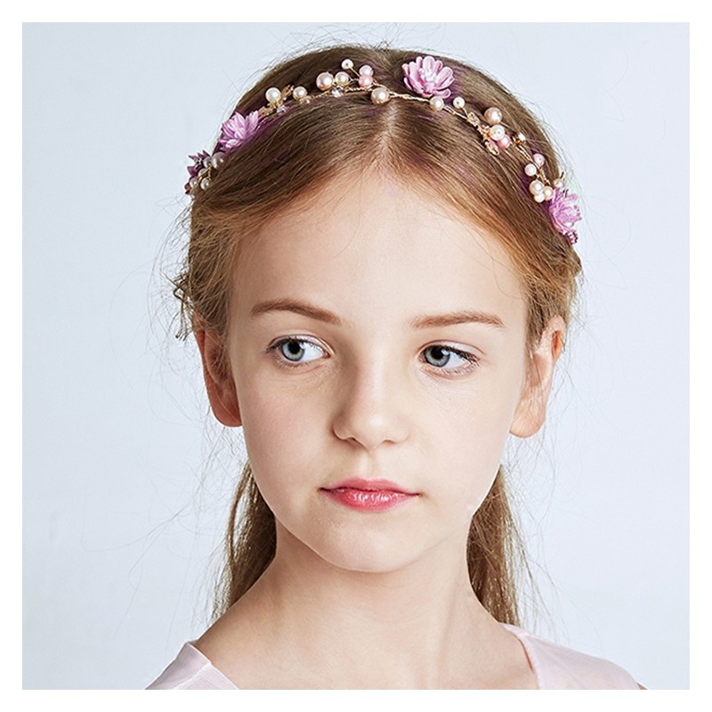 Serre Tete Rose Decore De Ceremonie Pour Petite Fille Sweet Mommy
