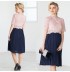 Vestito cerimonia premaman allattamento 2 pz bicolore