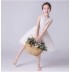 Flower girl ceremony formal dress white 100-160cm