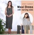 Vestito lungo premaman e allattamento con stola 