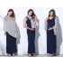 Robe longue de grossesse avec étole pour l'allaitement 