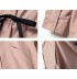 Vestito premaman in finta pelle scamosciata