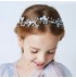 Serre-tête bleu clair décoré de cérémonie pour petite fille