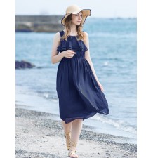 Robe Longue de Chiffon de Grossesse & Allaitement  